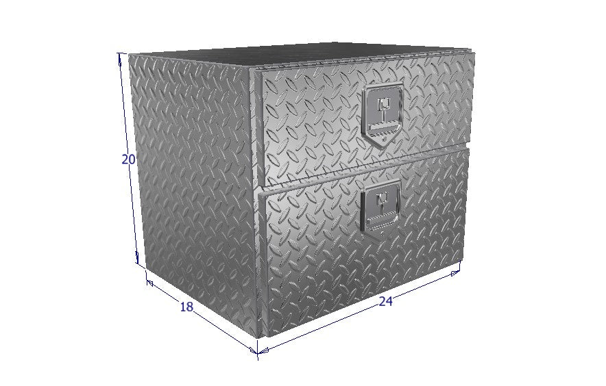 small under body tool box for commercial flatbed trucks by Brute