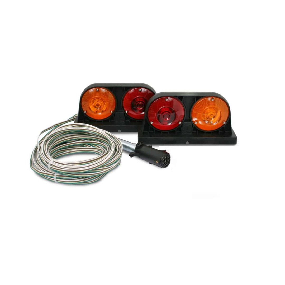 ag light kit with amber and red lights on white background