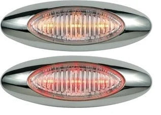 LED clear lens 4" chrome bezel Panelite, 3 diodes