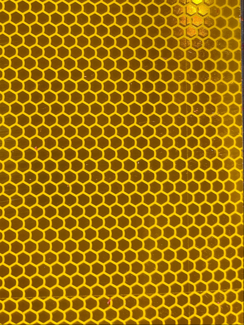 Close up of reflective material for decals and metal signs