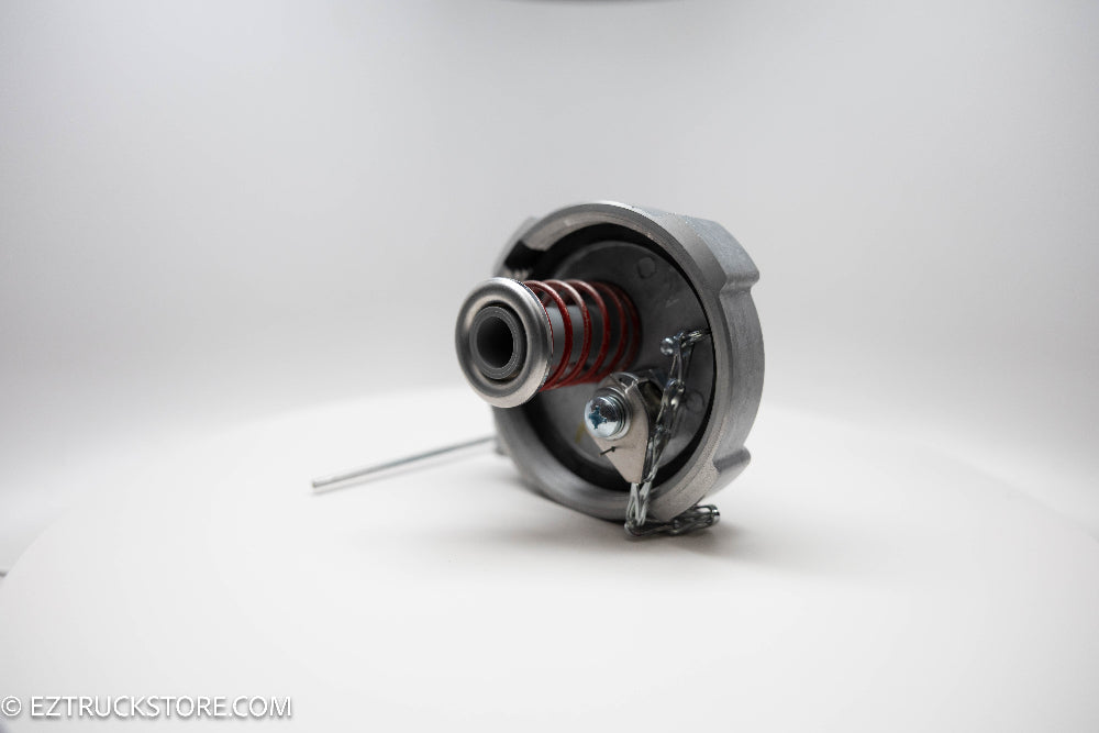 Bottom View Locking Fuel Cap for Volvo International and Mack Trucks with Pressure Relief