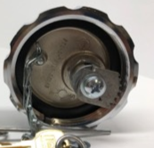Volvo Low Sulfur Fuel Cap Chrome Locking Bottom