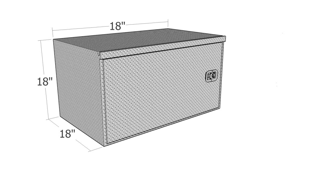 Dimensions for Underbody Tool Box by Brute