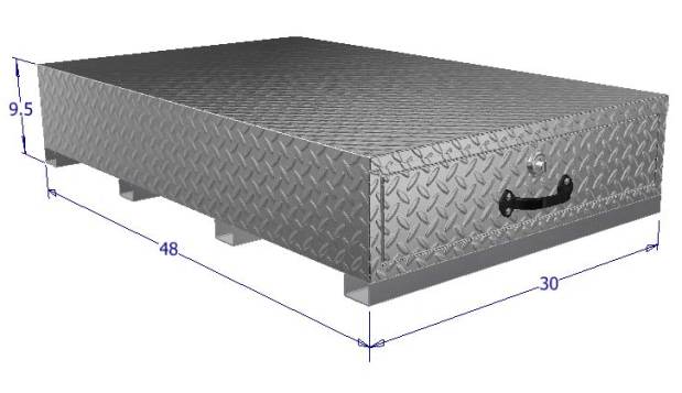 metal tool box for commercial truck beds by Brute