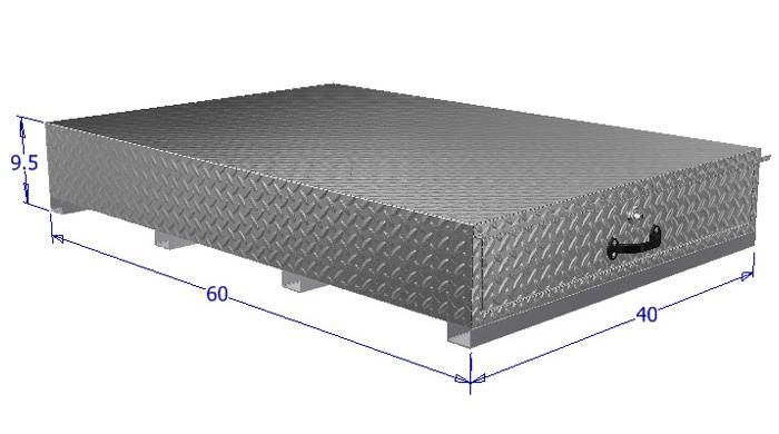 large pull out tool box for truck beds dimensions