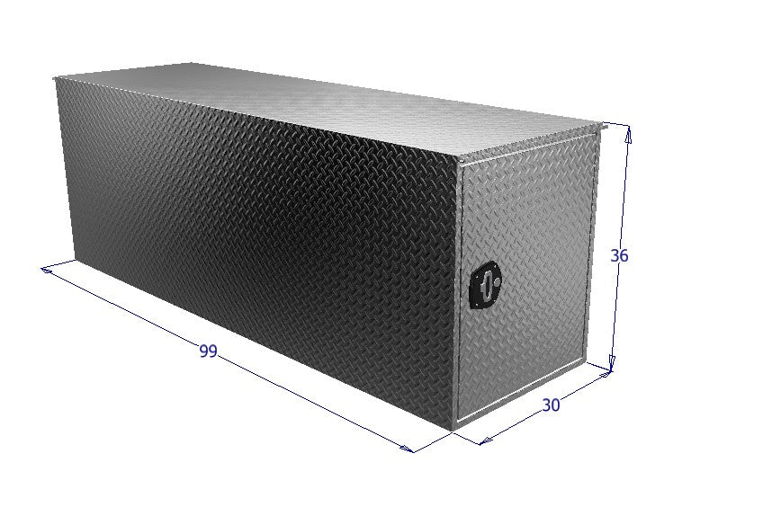 Dimensions of Cross Box with swing open door for commercial trucks