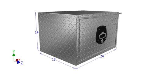 Underbody Tool box with Dimenions from Brute
