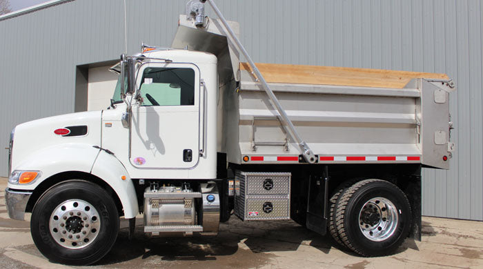 Aluminum 2 Drawer Tool Box on Dump Truck