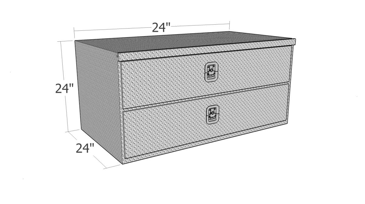 Dimensions for a 24 inch Tool Box