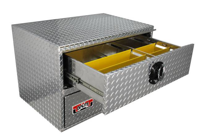Aluminum tool box with drawers underbody style