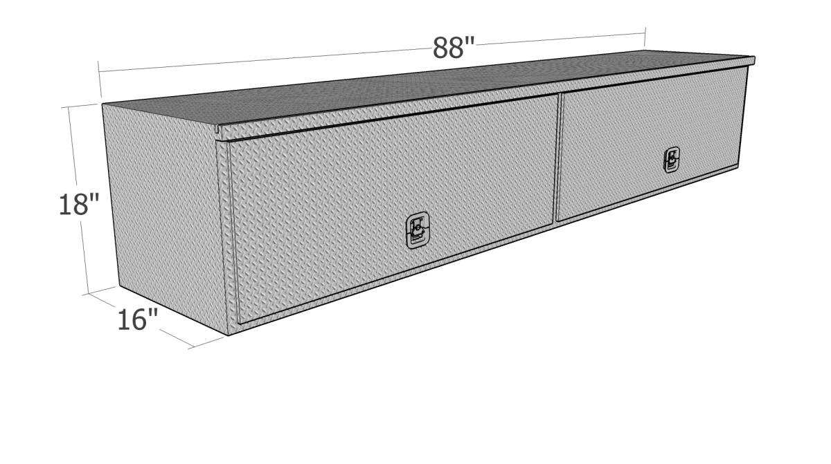 Large Aluminum COmmercial Tool Box for Trucks and big rigs