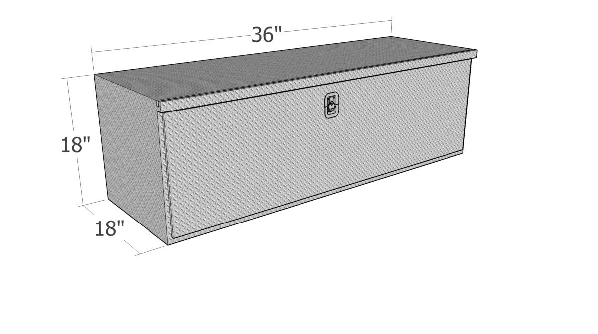 HUB1836-BT Toolbox with dimensions