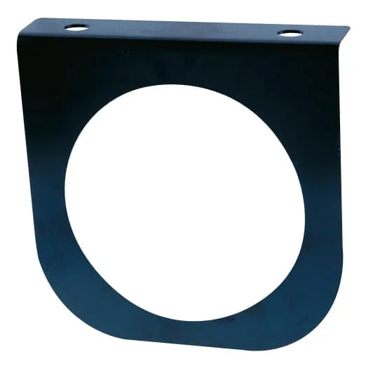Black Steel Mounting Brackets for 2", 2.5" Round Lights, 4" Round - 1 Hole, 6.5" Oval - 1 Hole, 7 Blade Plug Socket, Din Pole Beacon, STRL Lights and CPL1 Lights