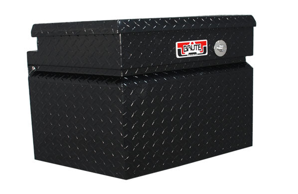 black powder coated trailer tongue tool box