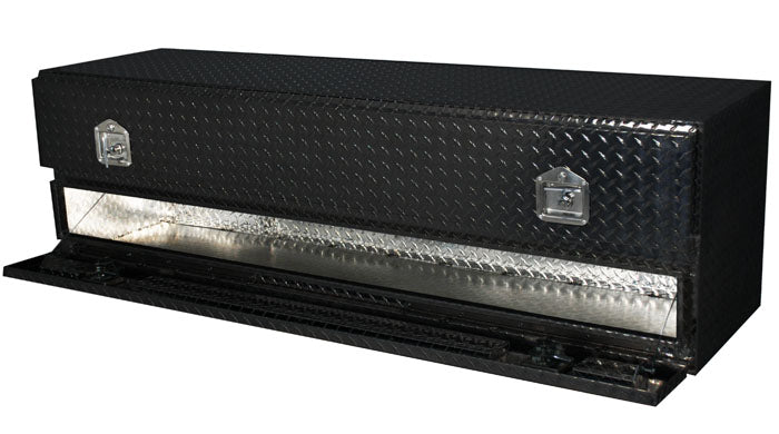 High Capacity Black Powder Coated tool box with large bottom door