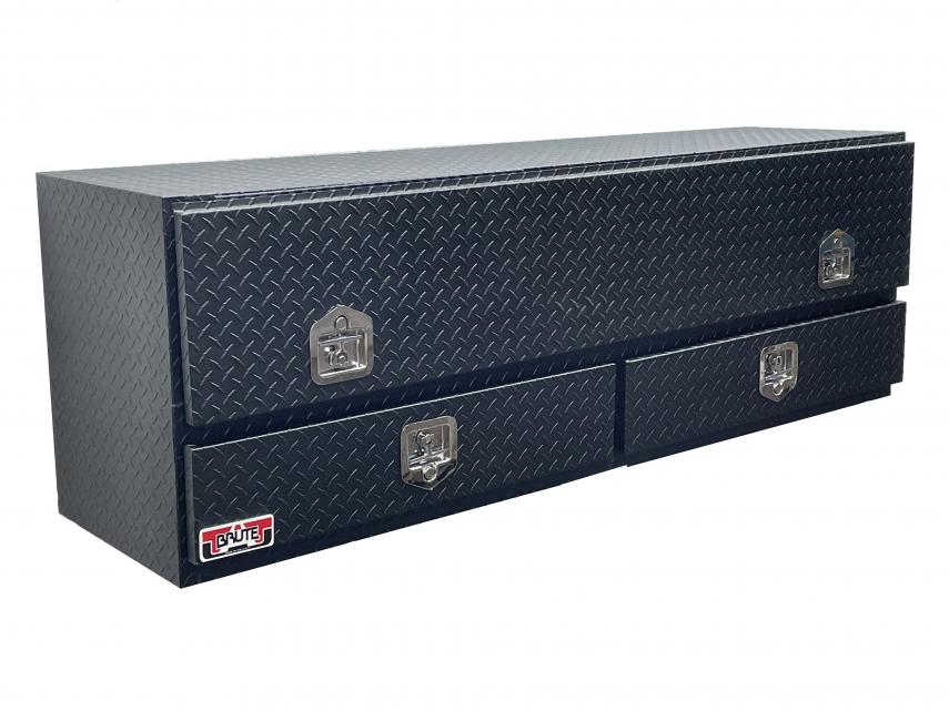 Black Powder Coated High Capacity Toolbox with two drawers