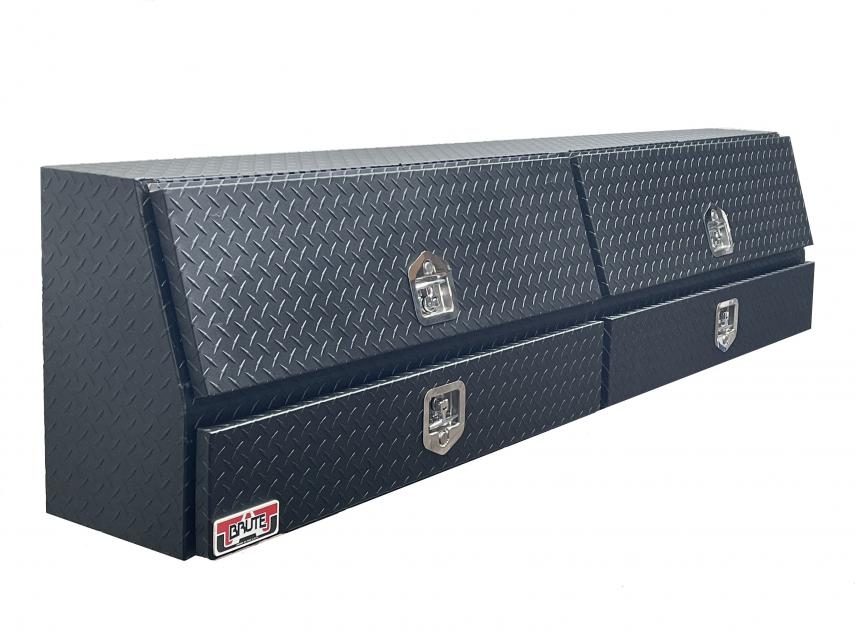 black toolbox with drawers and doors for commercial vehicles