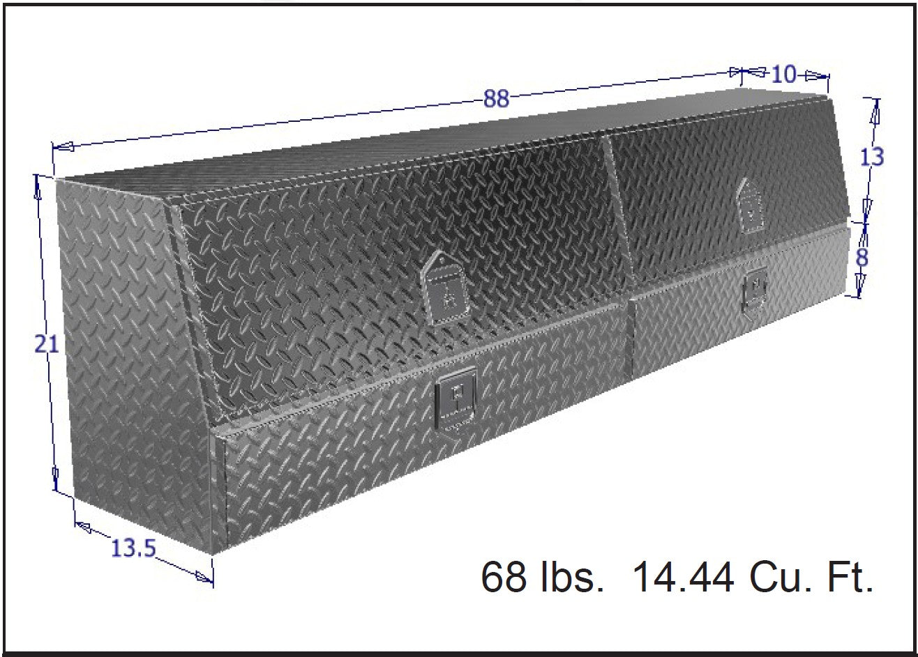 Large Metal tool box for commercial trucks topsider contractor