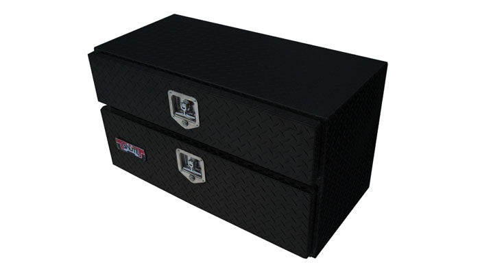 black undermount tool box for commercial trucks