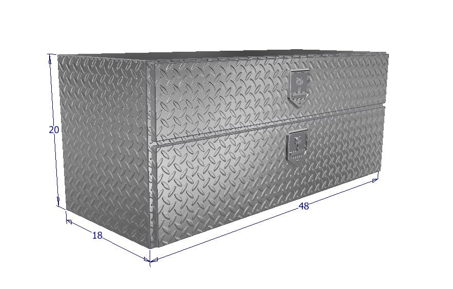 big truck tool box for under body commercial flat bed trucks 48 in wide