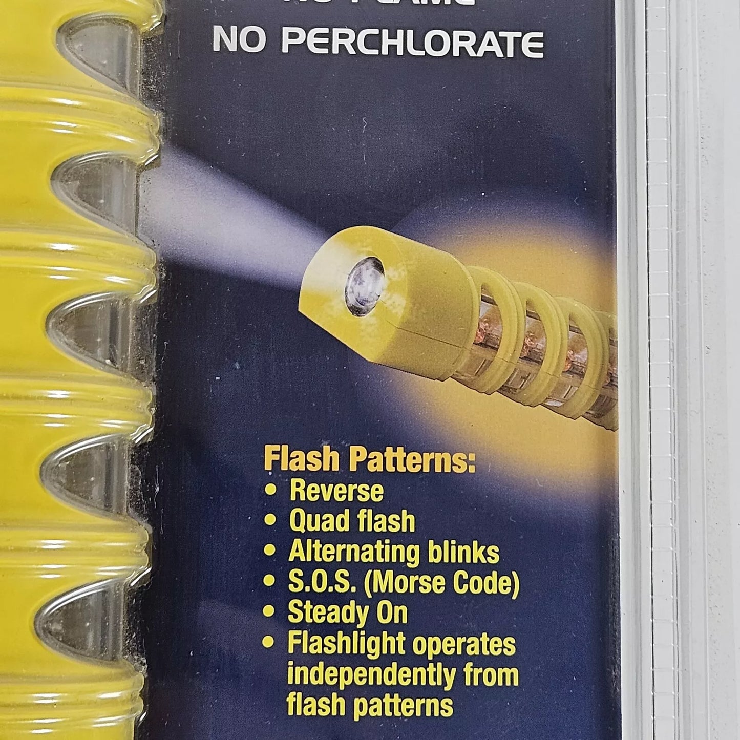 Yellow Baton Roadside LED Flare Package Closeup Light