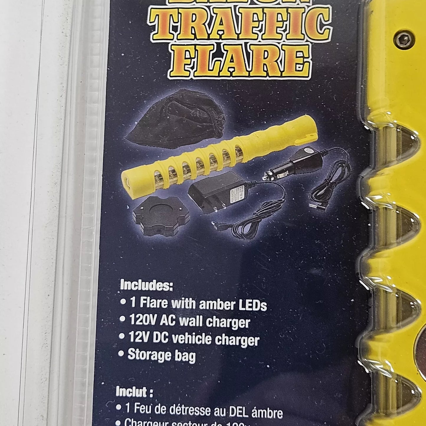 Yellow Baton Roadside LED Flare Package Contents