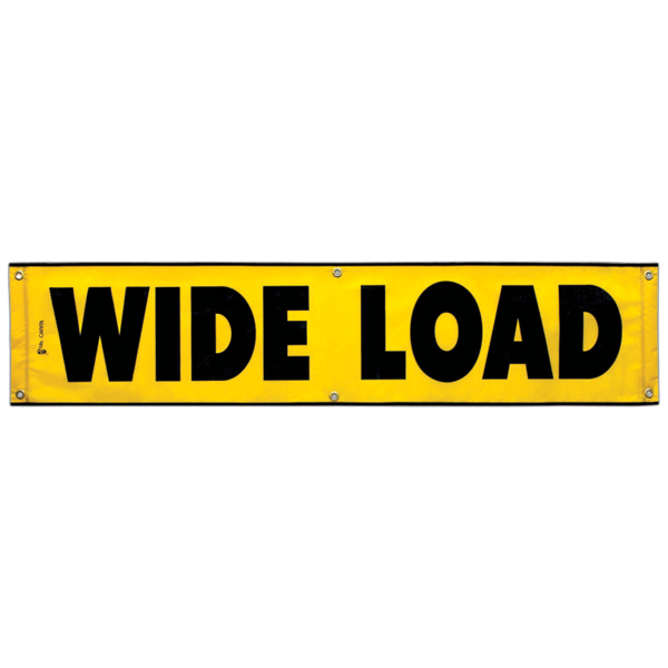 Mesh Wide Load Banner with Grommets 18 Inch x 84 Inch