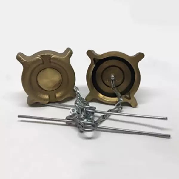 Fuel Caps for Reefer, International MD, and Ford 650/750 Tanks - Non-Locking, Brass, 190° Thermal Relief