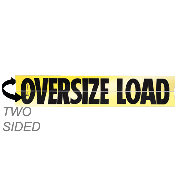 Reflective Two-Sided Hinged Aluminum Oversize Load Sign 12X72