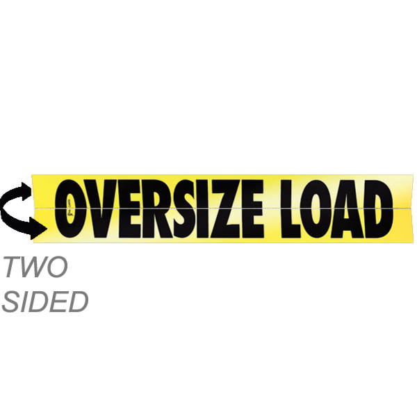 Reflective Two-Sided Hinged Aluminum Oversize Load Sign 12X60