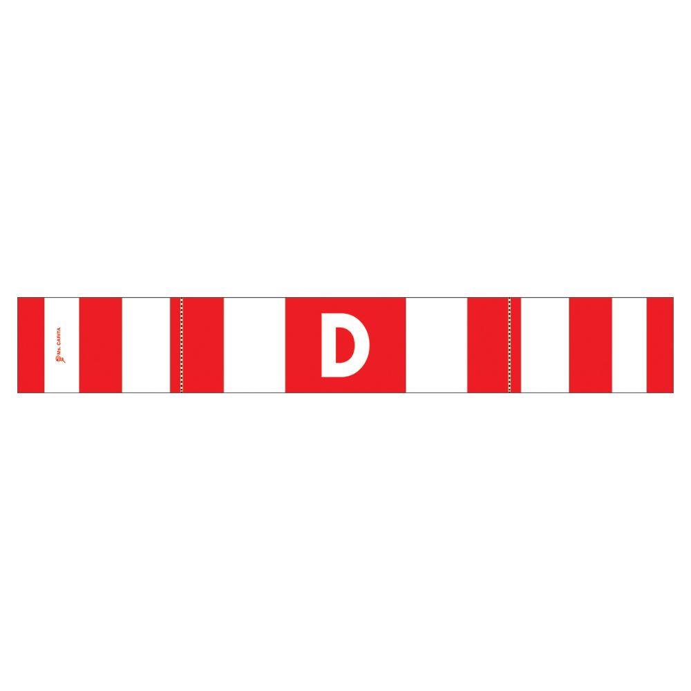 "D" Canada Aluminum Sign (Canada Required) 12 Inch x 96 Inch - Hinged Reflective Sign