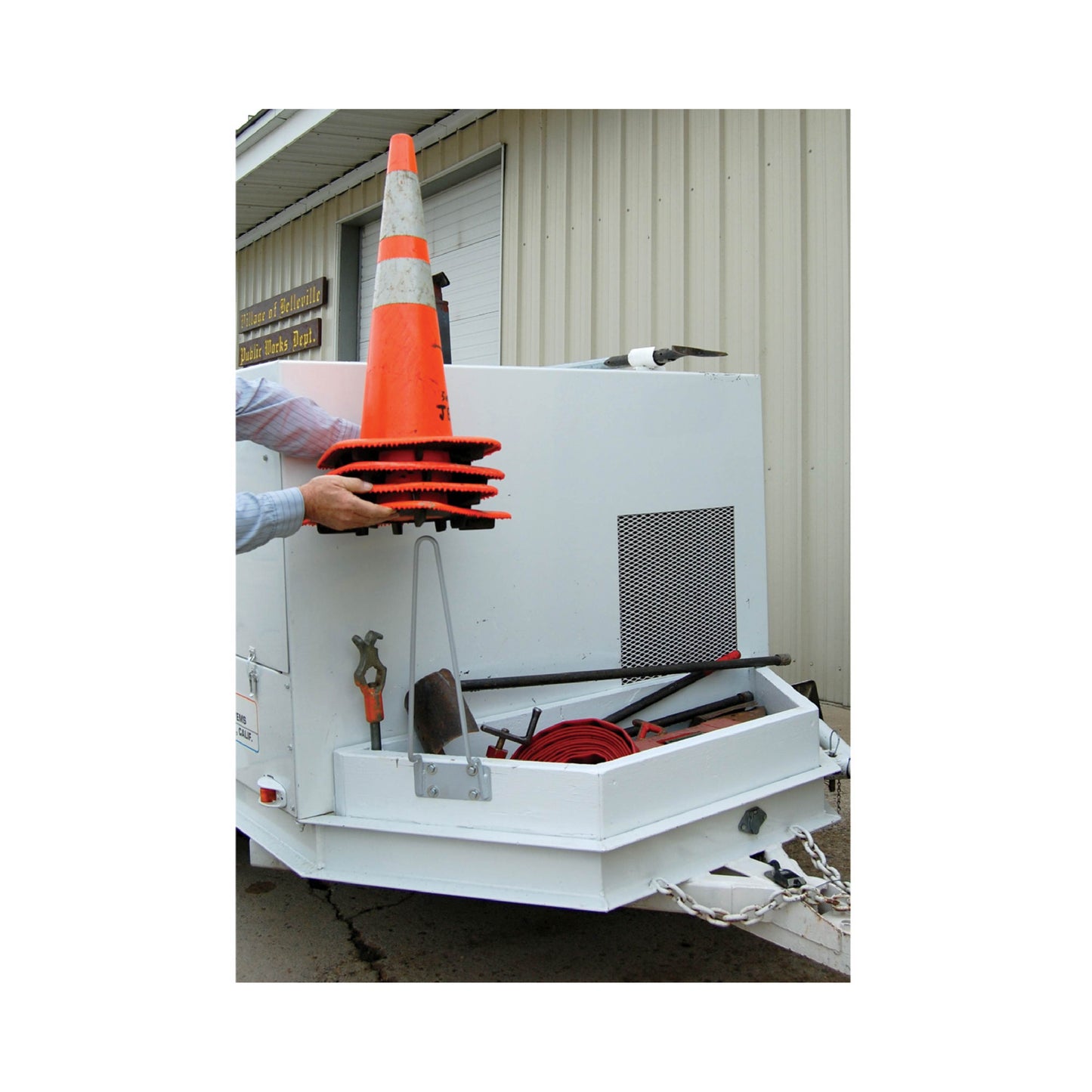 TCHTF Cone Holder on trailer