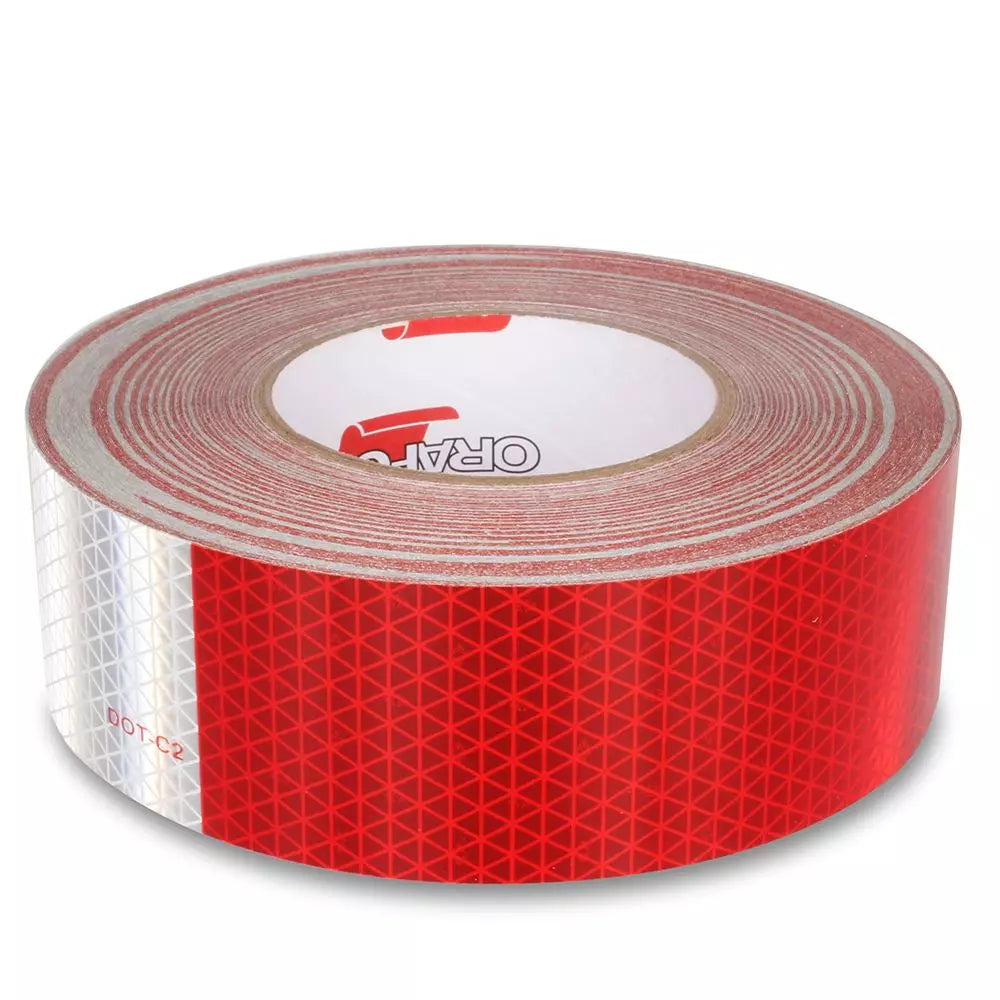Conspicuity Tape 11" Red / 7" White DOT Approved 2" X 150' Roll