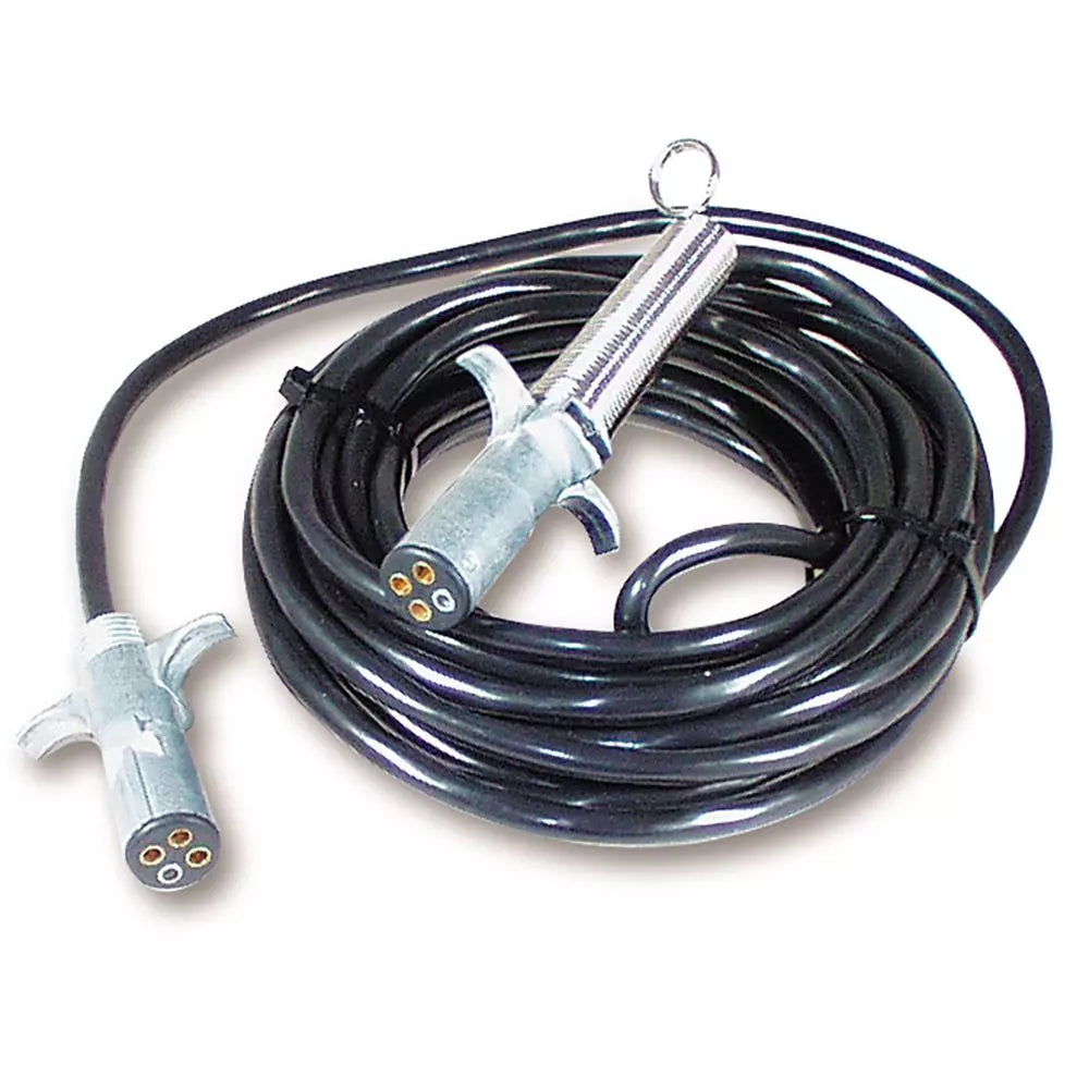 30 Foot Extension Cord w/ 4 Plug End and 4 Plug End. 7 pin round plugs, 7 pin round plug/6 cable, Male to Female Ext Cord/ 4 pin round plugs