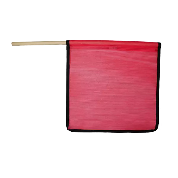 Red Mesh flag with Edge Binding