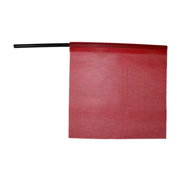 Red Mesh flag with Plastic Staff