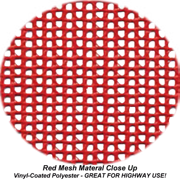 Red Mesh Wire Loop Flag
