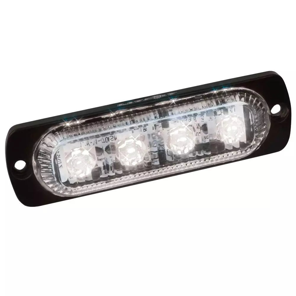 White LED Ultra Slim Strobe 4-watt CREE, 320 lumens, 3.75" long, 19 flash patterns