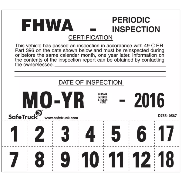 Inspection ID Decals