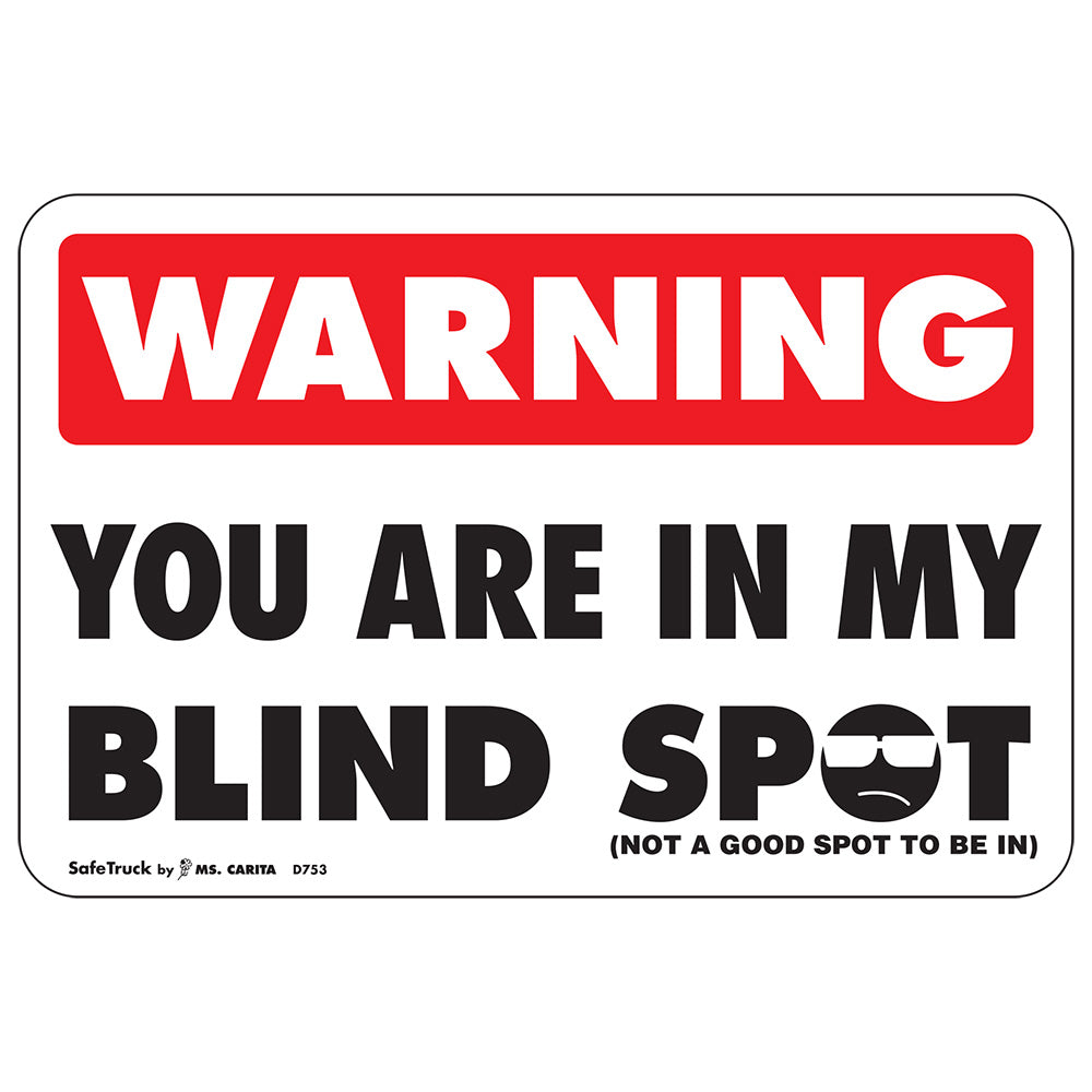 Truck Decal Warning Blind Spot