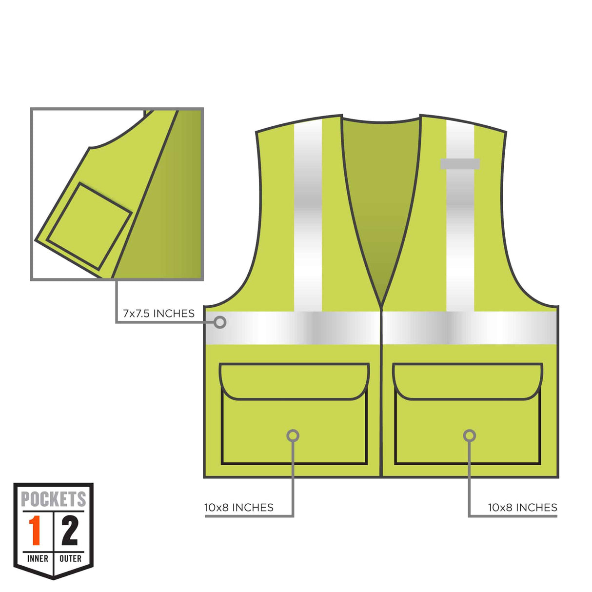 Glowear Class 2 Solid Mesh Vest
