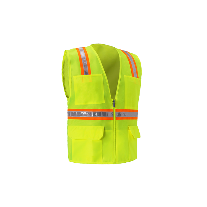 safety vest lime side 2 high visibility