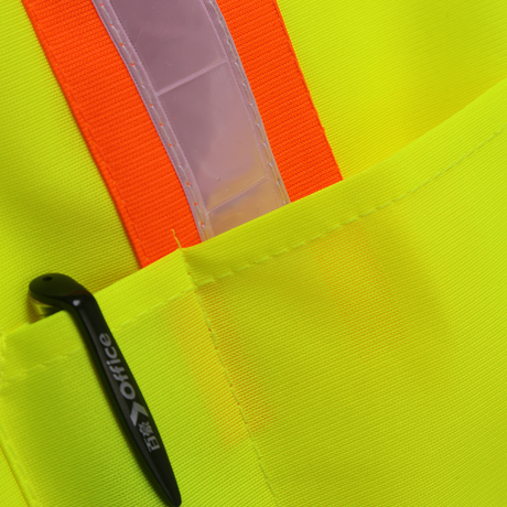 safety vest lime pockets high visibility