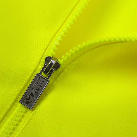 High Viz Safety Vest Close Up Zipper