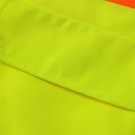 safety vest lime pocket flap high visibility
