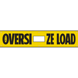 Tow Hook Banner 18 x 84 Vinyl OSL features “OVERSIZE LOAD” for enhanced safety and visibility in industrial settings.