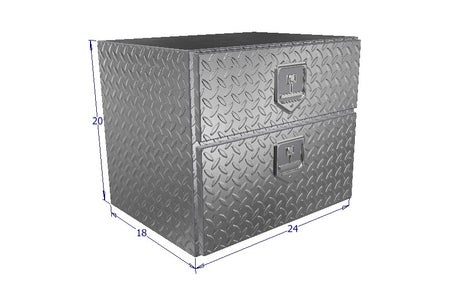 small under body tool box for commercial flatbed trucks by Brute