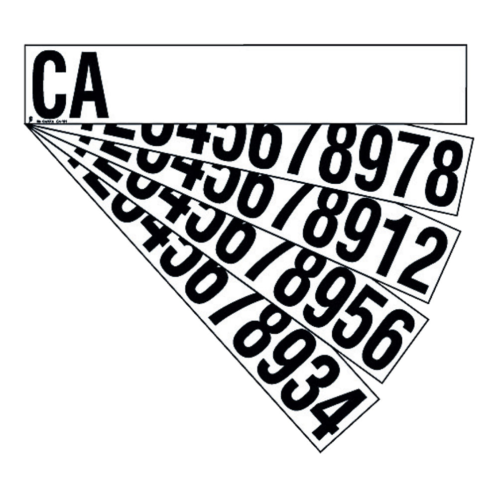 CA NUMBER SET Decals: Durable Vinyl Numbers for Your Vehicle - EZ Truck ...