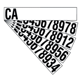 CA Number deck for Truck Identification