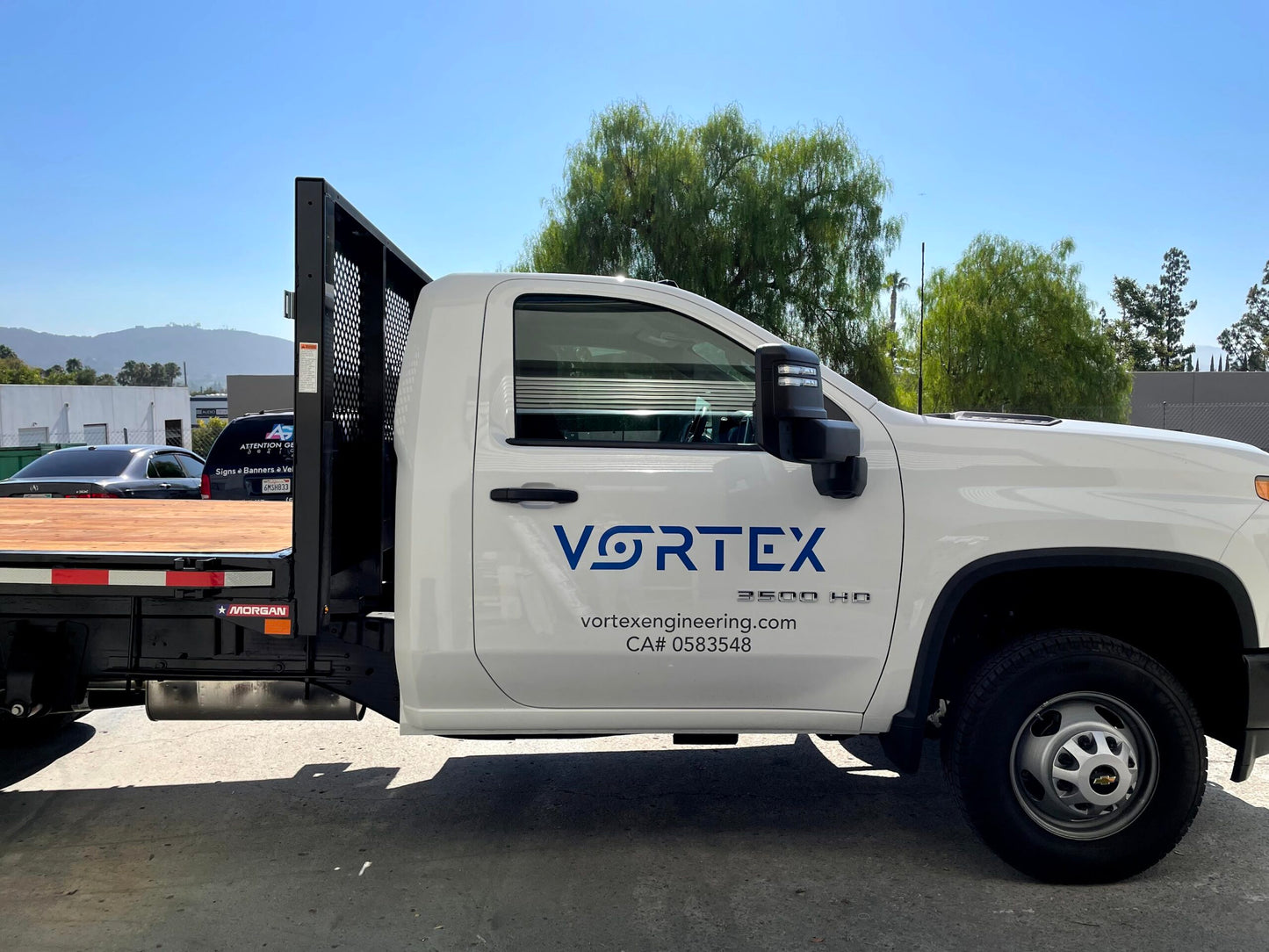 CA Numbers in use on side of truck
